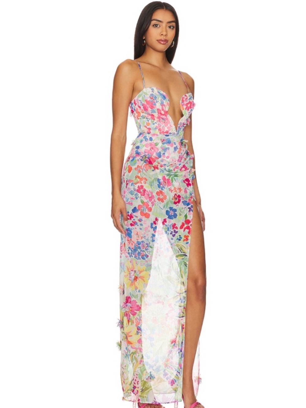 NBD Idres Maxi Dress in Floral Multi - Picture 2 of 8